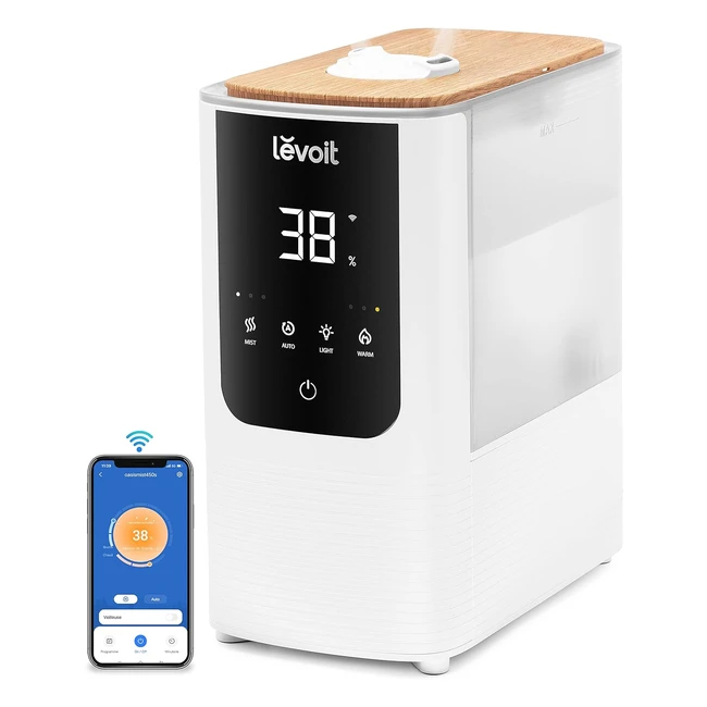 Humidificateur d'air Levoit WiFi 45L Topfill 26dB Ultra Silencieux