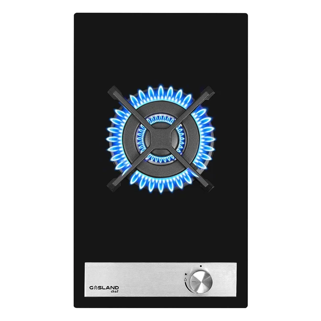 Placa de cocina de gas Gasland Chef GH12BF 30cm - Gas Natural/Butano - 3400W - Soportes de hierro fundido