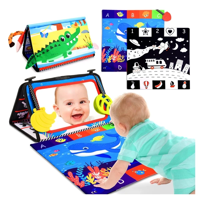 HappyKidsClub Baby Toys - Black and White Sensory Toys for 0-6 Months - Montesso