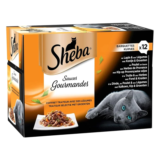Sheba Pasto per Gatti 72 Vassoi Set di 6 Confezioni 12x85g - Pasta per Gatti in 