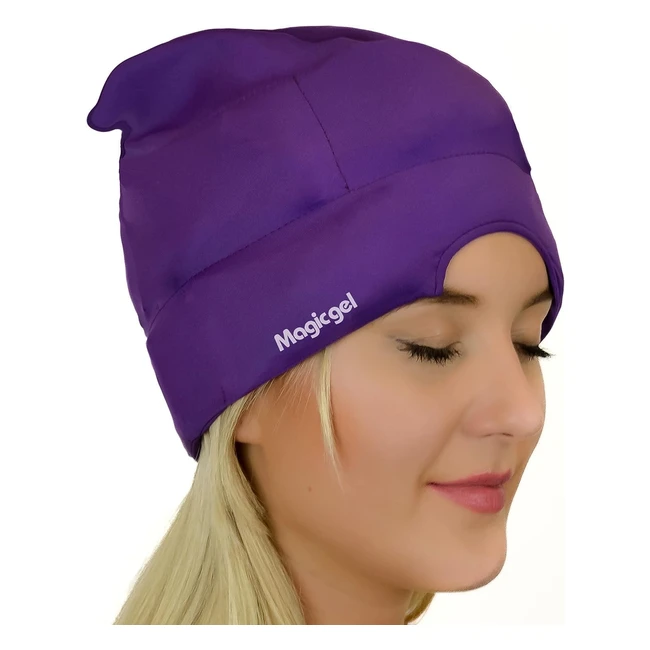 Magic Gel Migraine Ice Head Wrap - Real Migraine Relief - Cold & Comfortable - Purple