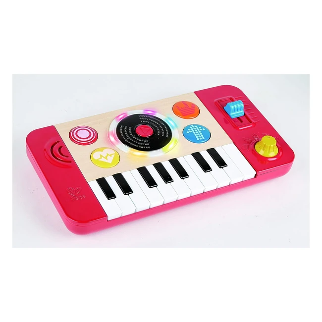 Hape Mezcla Musical DJ Studio Portátil con Luces - 4 Sonidos de Instrumentos y 18 Efectos de Sonido