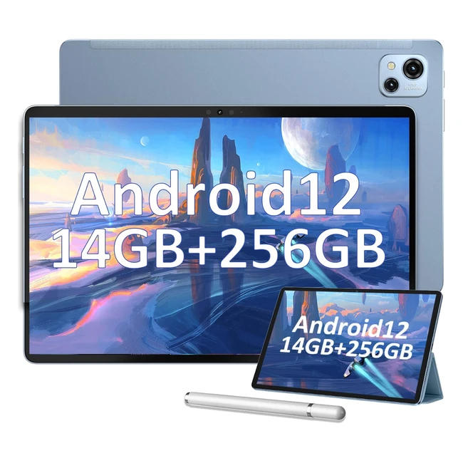 Tablette Android 12 - Oscal 101 pouces - 14GB RAM/256GB ROM - 4G LTE/5G WiFi - Octacore - 7680mAh - FHD 1920x1200 - 13MP/8MP - 18W chargement - Dual SIM/Face ID - OTG/GPS/BT5