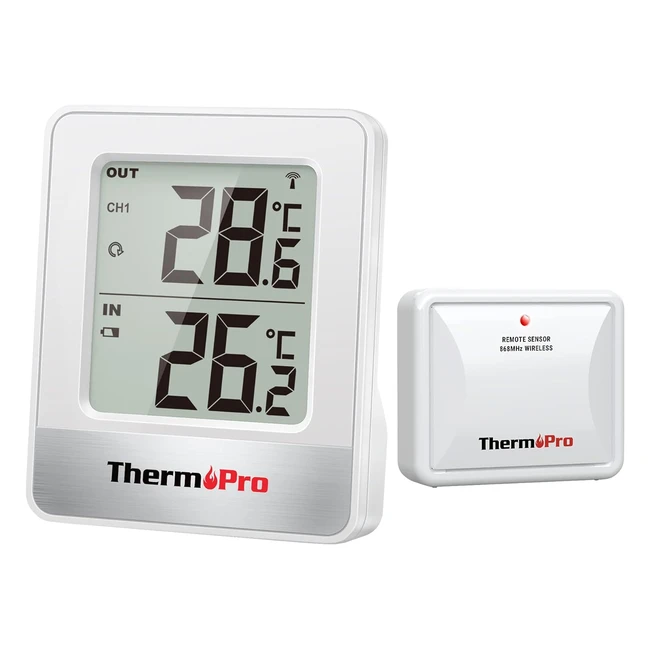 ThermoPro TP200C Wireless Indoor Outdoor Thermometer | 150m Range | Rainproof Sensor
