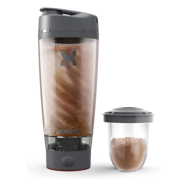 Promixx Pro Shaker Bottle - Rechargeable & Powerful for Smooth Protein Shakes - BPA Free - 600ml Cup
