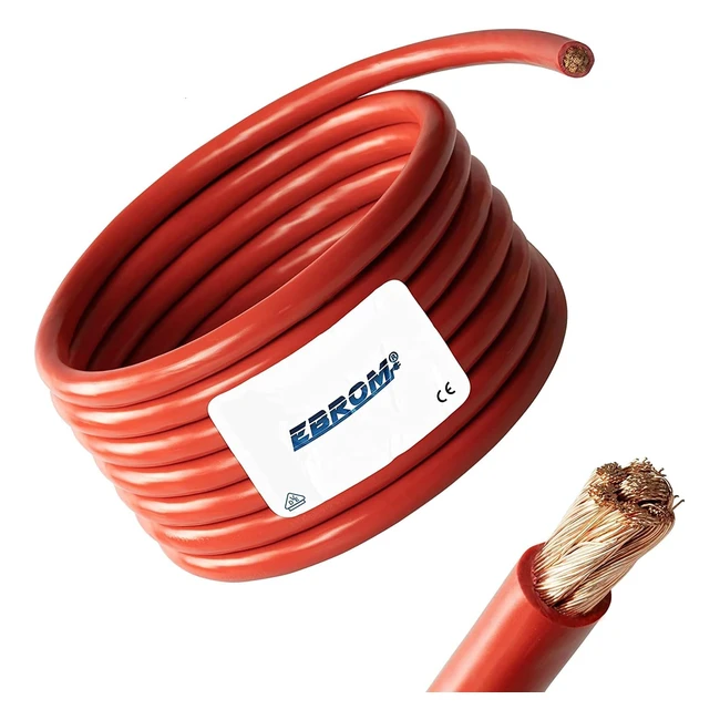 Cable de batería rojo H07VK 16mm2 - 3 metros - 100% cobre OFC