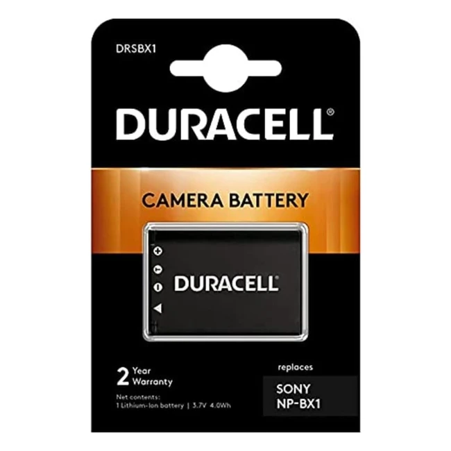 Duracell DRSBX1 Batteria Sony NPBX1 37V 950mAh - Alta Potenza e Garanzia 3 Anni