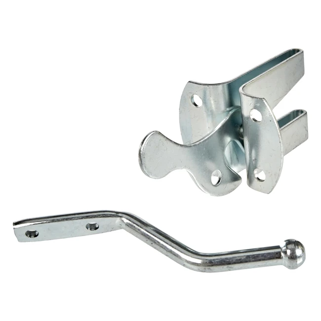 Fermeture de portillon galvanisé bleu - Alberts 210182 - Plaque 55x45mm