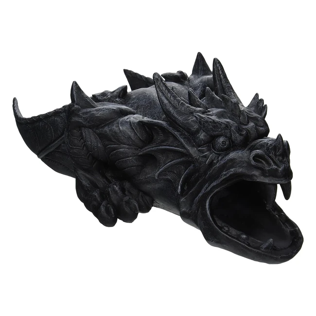 Design Toscano Ranier Regenrohrwasserspeier, Steingrau, 41 cm