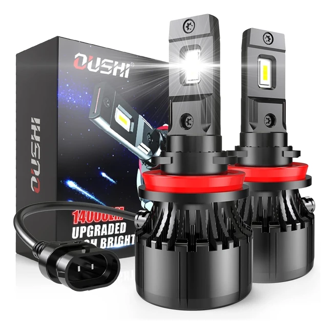 Lampadine H11 H8 LED 14000lm 70W Oushi 6000K Bianco H9 LED Abbaglianti o Anabbaglianti Estremamente Luminoso