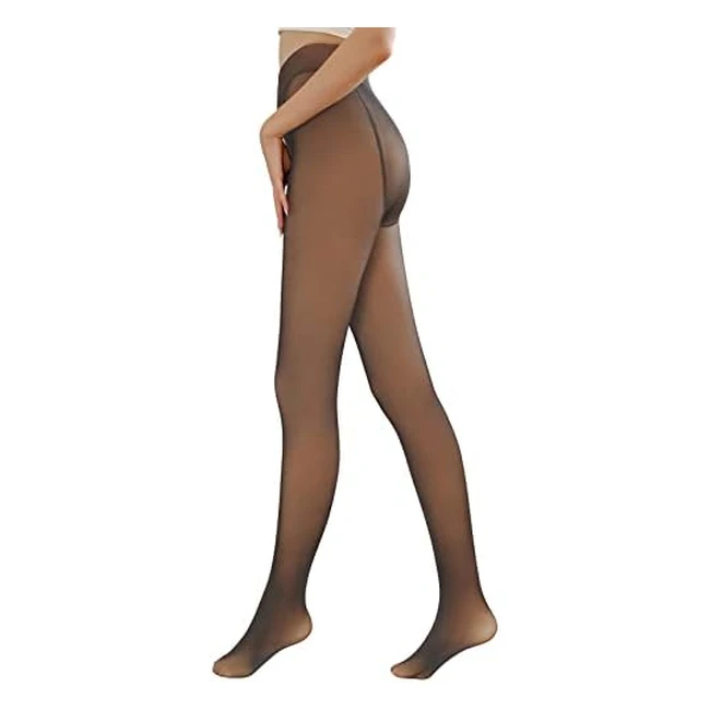 Leggings térmicos transparentes para mujer, extra gruesos y de doble forro, calzoncillos suaves y cintura alta
