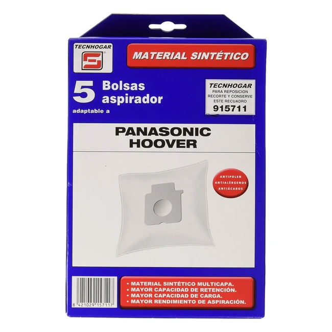 Bolsa Aspirador Ersa 915711 - Mayor Rendimiento, Antialérgenos, Antiacaros - Ref. 915711