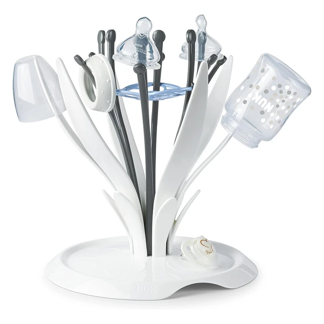 NUK Multi Purpose Baby Bottle Drying Rack - Fits 6 Bottles & Accessories - Easy Assembly