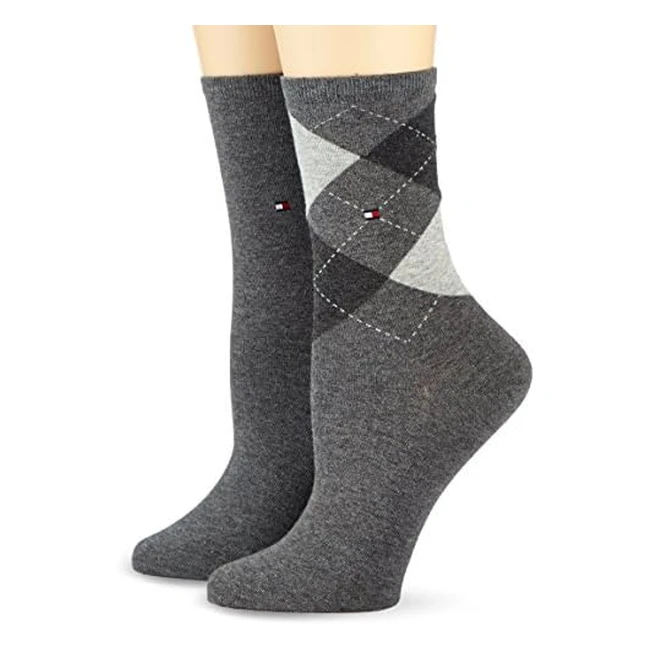 Calcetines Tommy Hilfiger 443016001 para mujer - Gris Melange