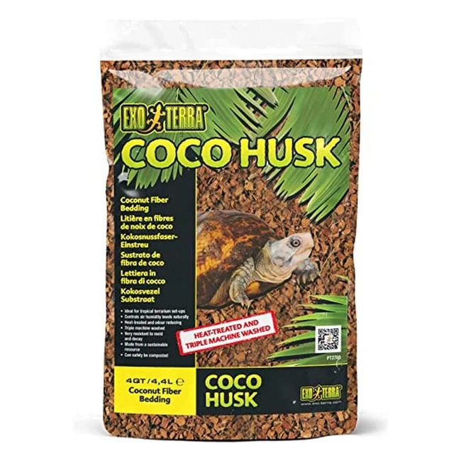 Exo Terra Substrato Coco Husk 4L - Ideale per Terrari Naturali