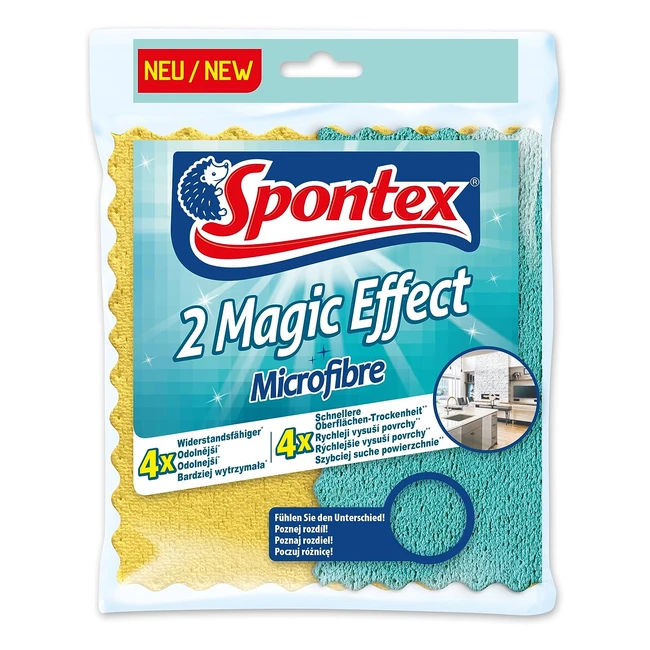 Spontex Magic Effect - Panno in Microfibra Assorbente 2 Pezzi
