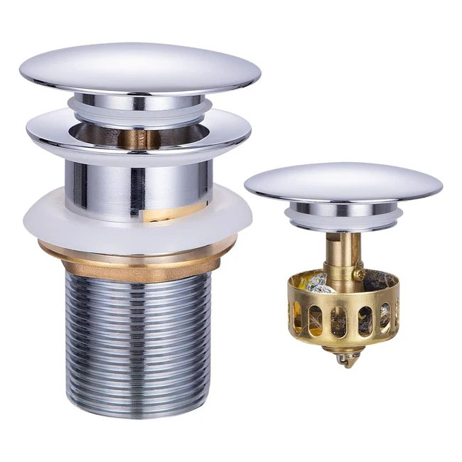 Piletta lavabo bagno universale G1 1/4 - Installazione senza utensili - Valvola pop-up - Adatto per cucina e bagno - Sifone bidet vasca