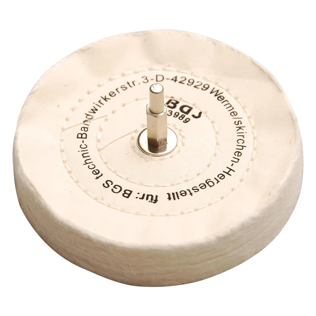 Disque de polissage BGS 3989 avec tige 6 mm - Idéal pour surfaces peintes et métaux bruts