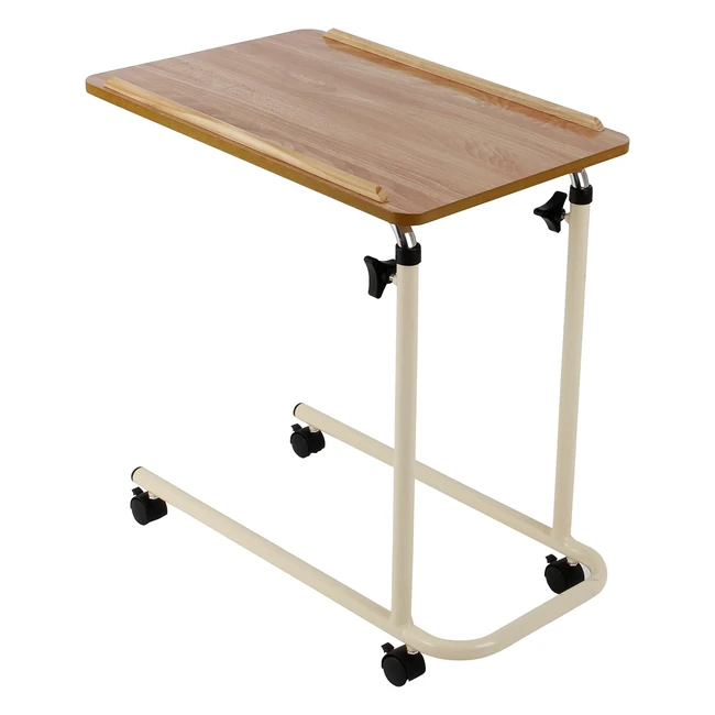 Performance Health Overbed Table with Wheels - Adjustable Height and Angle - Lam