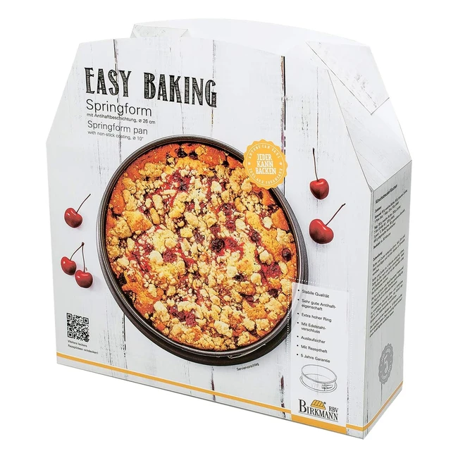 Molde desmontable Birkmann Easy de acero inoxidable gris 26cm - ¡Cocina fácil y sin complicaciones!