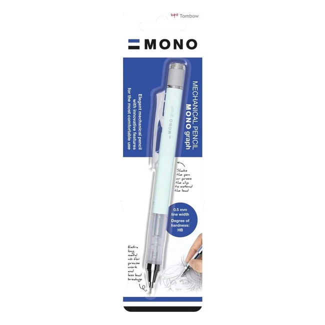 Tombow SHMG64BS Portamine Mono Grafite Blister Verde Menta - Precisione e Innova