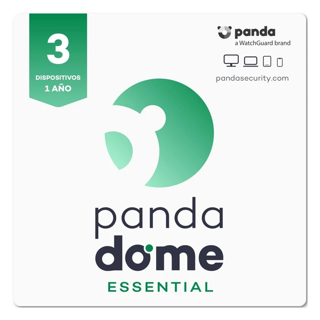 Panda Dome Essential 2023 - Antivirus Multidispositivo - 3 Dispositivos - 1 Año - VPN - Banca Segura - Bloqueo Antirrobo - Protección WiFi
