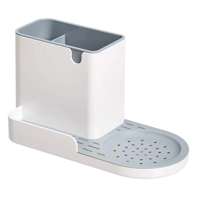 Large White Kitchen Sink Organizer - Amazon Basics - Reference: ABC123 - Built-in Platform, Large Storage Compartment