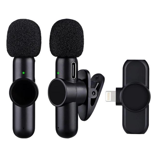 InkbirdPlus Wireless Microphones - Mini Lavalier Mic for Video Recording, Vlogging, Interview