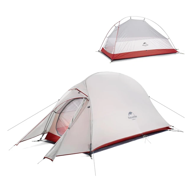 Carpa Naturehike Cloud Up 1P - Ligera y resistente - Ideal para mochileros y senderismo