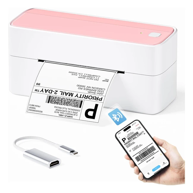 Phomemo Stampante Etichette Rosa Bluetooth - Termica 4x6 - DHL Amazon UPS - Fa
