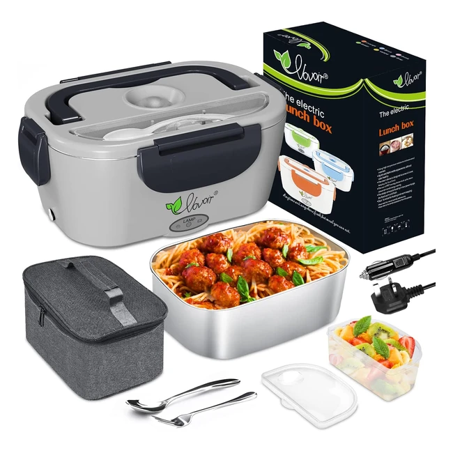 Vovoir Car Electric Heating Lunch Box 60W 12V24V220V 3 in1 - Heat Your Meal Anywhere!