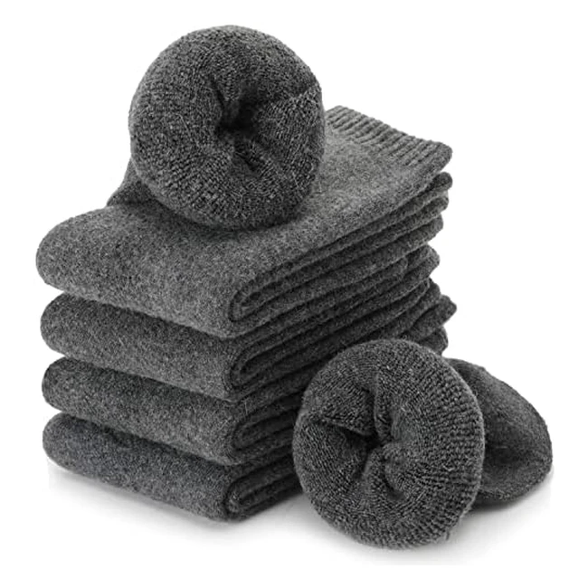 Proetrade Wool Socks for Women - Warm, Thick, and Comfortable - 5 Pack