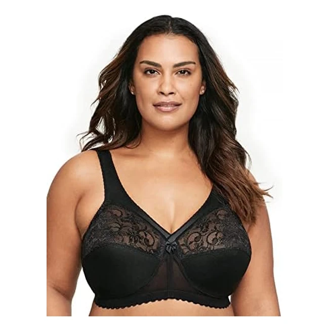 Soutien-gorge Glamorise Magiclift Grand 1000 sans armature - Maintien optimal - Noir - Taille 120G EU