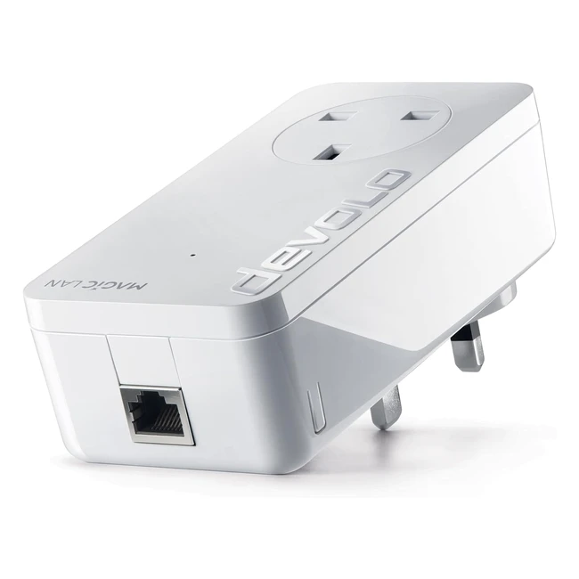 devolo 8254 Magic 22400 LAN Addon Powerline Adapter - Up to 2400 Mbps - Ideal for Online Gaming & 4K/8K UHD Streaming - White