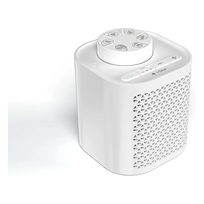 Portable White Noise Machine - Sleep Aid for Baby & Adults - 6 Sounds - Timer - Battery/Mains Powered