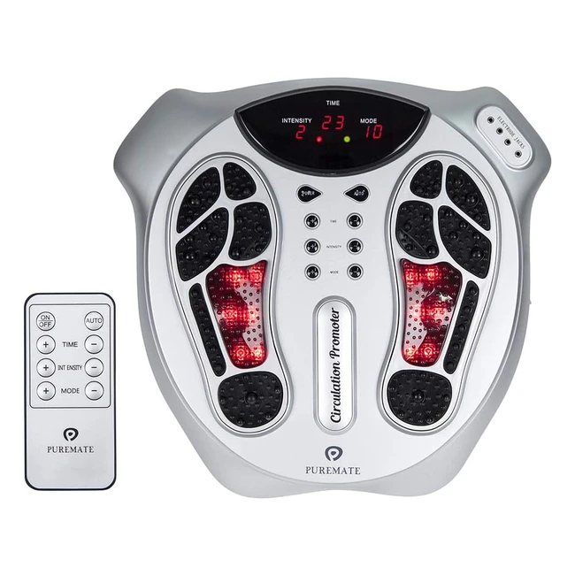 Puremate PM605 Electromagnetic Foot Circulation Massager - 99 Intensity Levels, 15 Massage Modes