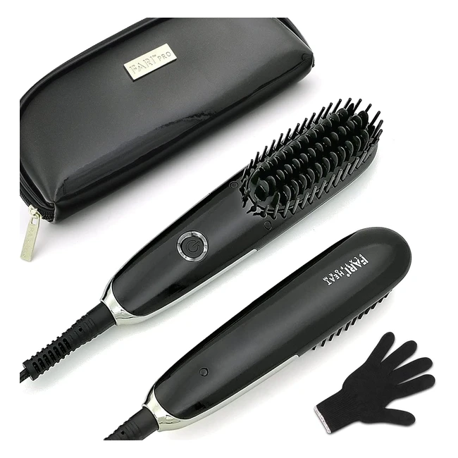 Mini Cepillo Alisador Fari | Cabello de Viaje | Peine Caliente | Doble Voltaje