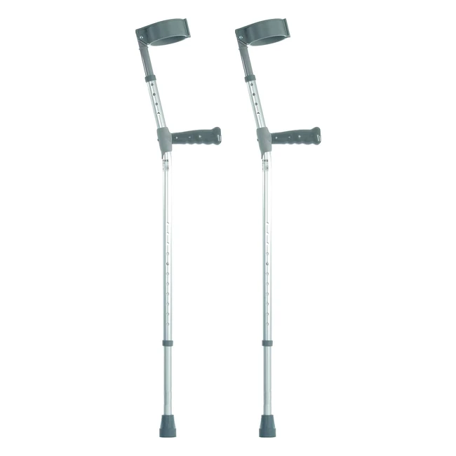 NRS Healthcare Double Adjustable Crutches - Plastic Handle - Long