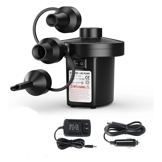 Pompe à air électrique 2 en 1 pour matelas gonflable et bateau - Rapide et compacte