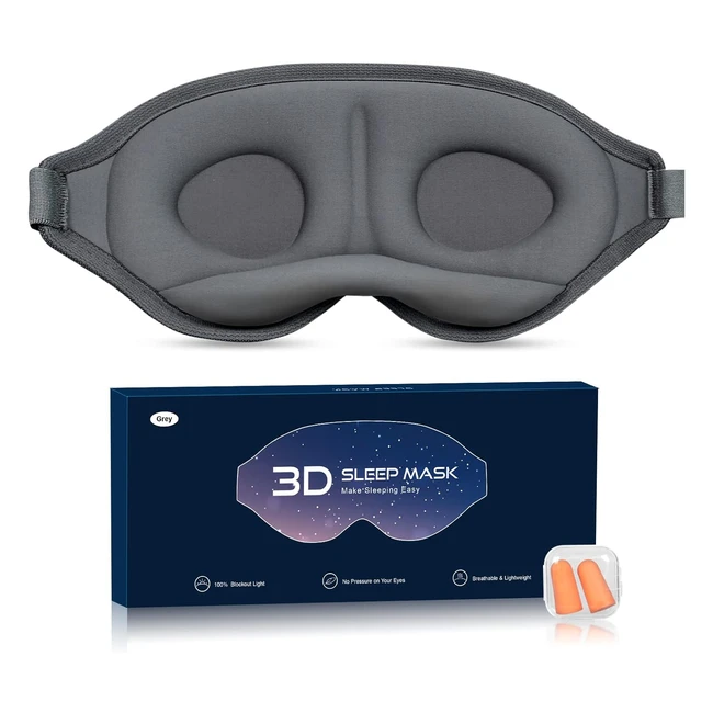 Mascherina per dormire 3D confortevole e morbida - Ideale per viaggi e lavoro notturno