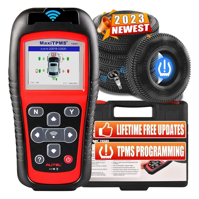 Autel MaxiTPMS TS501 Herramienta TPMS 2023 Activa Sensores Marca y Programa MXSensors 315433 MHz