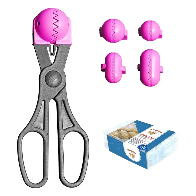 Croquetera Multiusos Rosa - 4 Moldes Intercambiables - Pack Conservacin - Uten