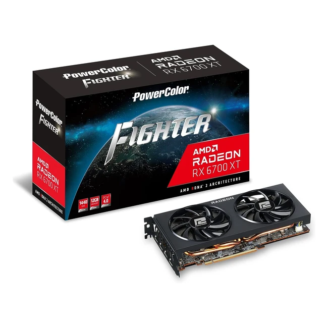 PowerColor Radeon RX 6700 XT Fighter 12GB GDDR6 PCI Express - 402581MHz - Key Features: 2560 Stream Processors, 7680x4320 Max Resolution