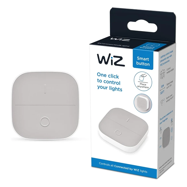 Wiz Smart Button: Control Home Lighting, WiFi Connected, App Control, Portable, 929003501301
