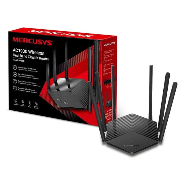 Mercusys AC1900 Wireless MUMIMO Dual Band Gigabit Router - Fast WiFi Speed - Parental Control - Guest WiFi