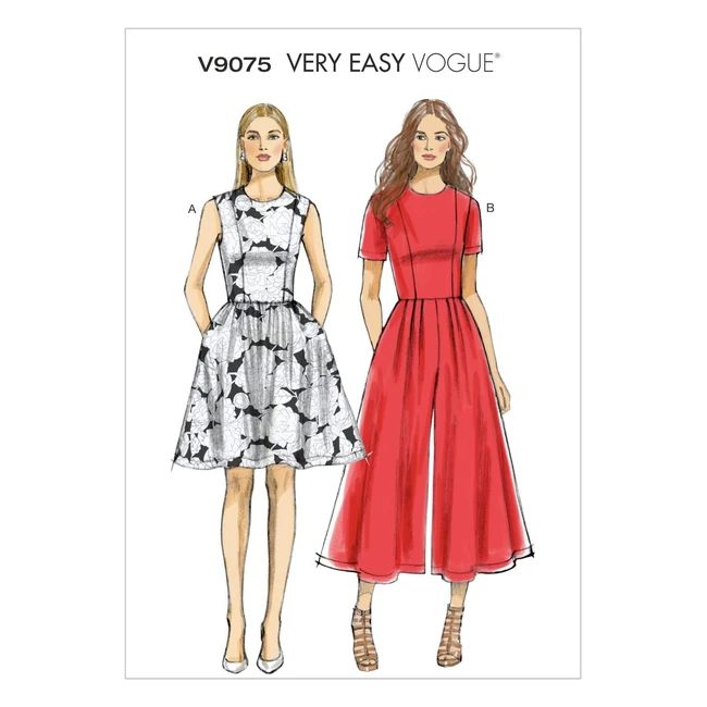 Vogue Patterns 9075 Misses Petite Dress  Jumpsuit - Multicolour - E5 14-16-18-