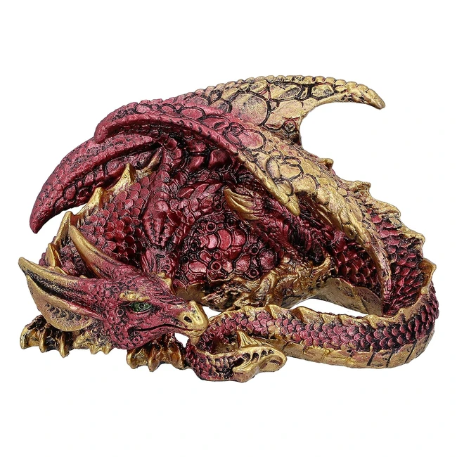 Figurine Dragon au Repos Rouge et Dor 102 cm - Nemesis Now Aaden U5289S0