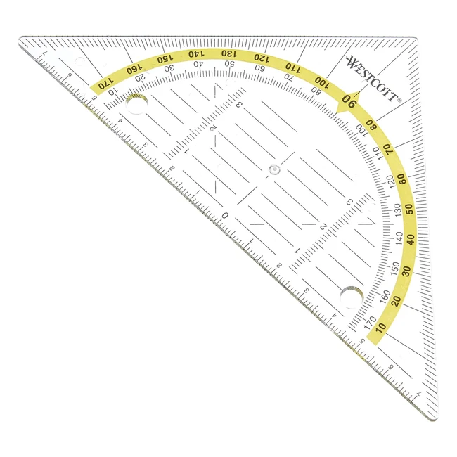 Escuadra Geométrica Transparente 14cm - Westcott E10139-00