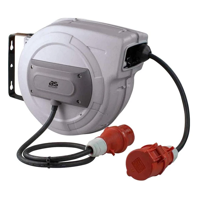 Schwabe 12649 Automatischer CEE Caster Roller 15 m Kabel für Baustellen und Werkstatt