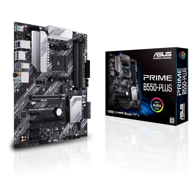 ASUS Prime B550Plus AMD AM4 Zen 3 Ryzen 5000 ATX Motherboard